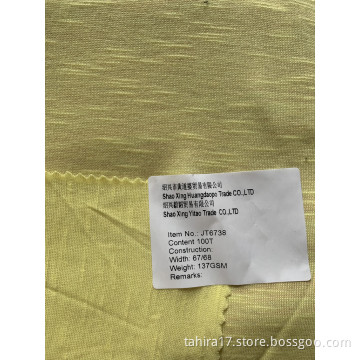 High Quality Light Yellow 100T Width 67/68 Fabric